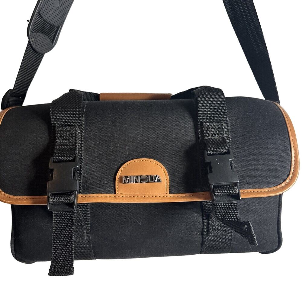 Minolta Camcorder Camera Large Soft Travel Bag Shoulder Strap RARE VTG